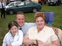 Emma Rodgers, Raymond Crawford and Ena Crawford